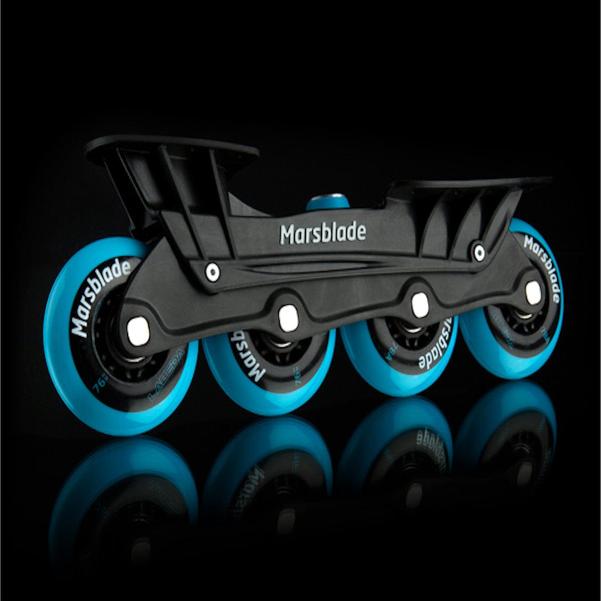 Marsblade Junior Frame Kit Includes Chassis Bearings Wheels For Inline And Roller Training Side View Black Background
