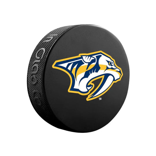 Nashville Predators Inglasco NHL Basic Logo Hockey Puck Black / Predators - The Hockey Shop