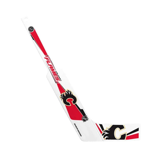 Calgary Flames Inglasco NHL Goalie Mini Hockey Stick White / Goalie Mini Stick - The Hockey Shop