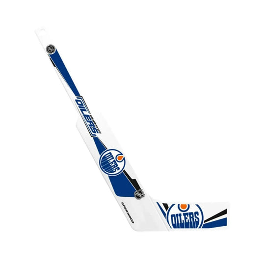 Edmonton Oilers Inglasco NHL Goalie Mini Hockey Stick White / Mini Goal Stick - The Hockey Shop