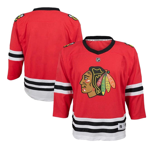 Chicago Blackhawks Home Outer Stuff Replica Toddler Jersey Red / 2-4T - The Hockey Shop