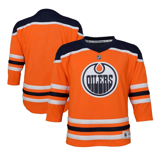 Edmonton Oilers Home Outer Stuff Replica Toddler Jersey Orange / 2-4T - The Hockey Shop