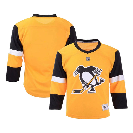 Pittsburgh Penguins Alternate Outer Stuff Replica Junior Jersey Yellow / L/XL - The Hockey Shop