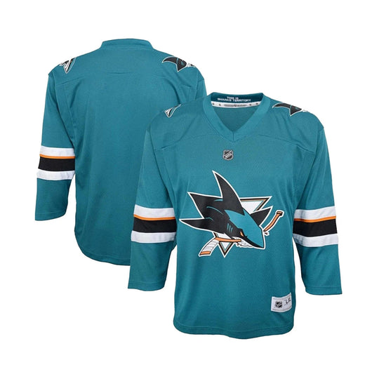 San Jose Sharks Home Outer Stuff Replica Junior Jersey Teal / L/XL - The Hockey Shop
