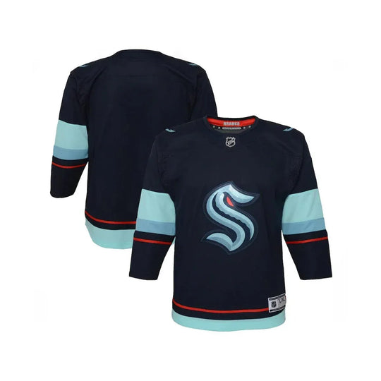 Seattle Kraken Home Outer Stuff Premier Junior Jersey Navy / L/XL - The Hockey Shop