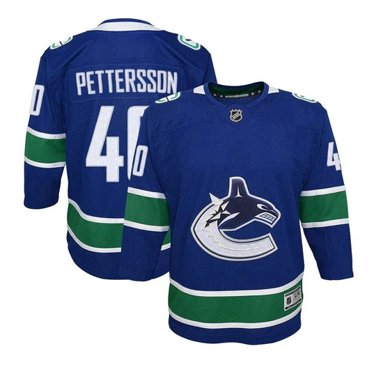 Vancouver Canucks Home Outer Stuff Premier Youth Jersey - Elias Pettersson Royal / 4-7 - The Hockey Shop