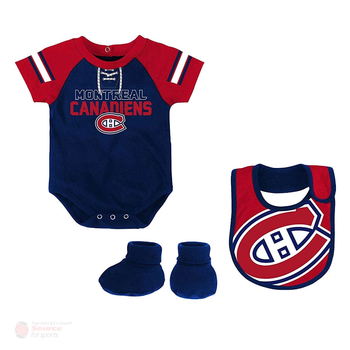 Montreal Canadiens Outer Stuff NHL Little D Man Baby Set - 3 Piece