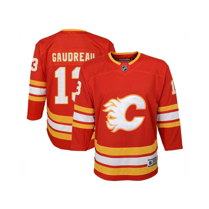 Calgary Flames Home Outer Stuff Premier Youth Jersey Johnny Gaudreau