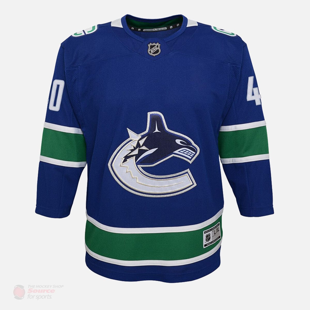 Vancouver Canucks Home Outer Stuff Premier Junior Jersey - Elias Pettersson