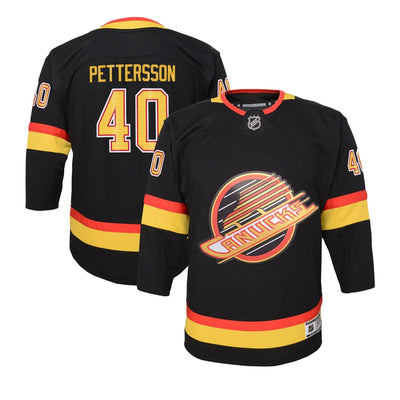 Vancouver Canucks Skate Outer Stuff Premier Youth Jersey - Elias Pettersson