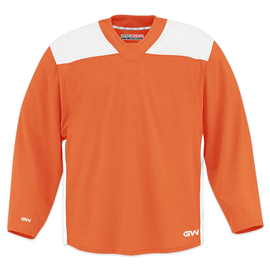 GameWear GW6500 ProLite Series Junior Hockey Practice Jersey - Orange / White L/XL / Orange / White - The Hockey Shop
