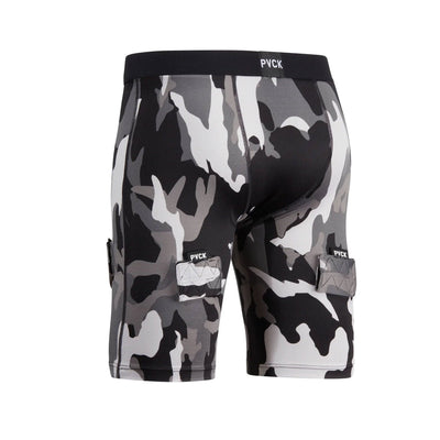 PVCK Junior Compression Jock Shorts - Grey Camo - The Hockey Shop Source For Sports
