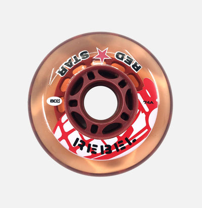 Red Star Rebel Wheels (4-Pack) - Red (74A)