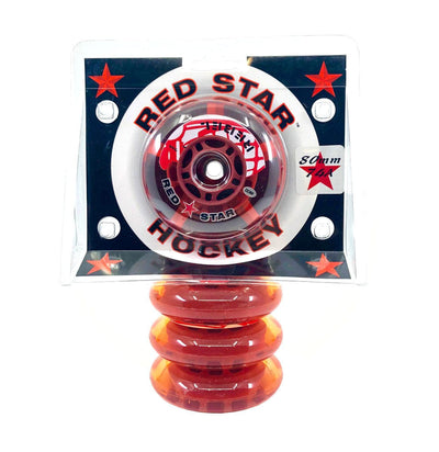 Red Star Rebel Wheels (4-Pack) - Red (74A)