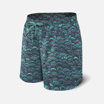 Saxx Cannonball Grey Fish Scales 7" Swim Shorts