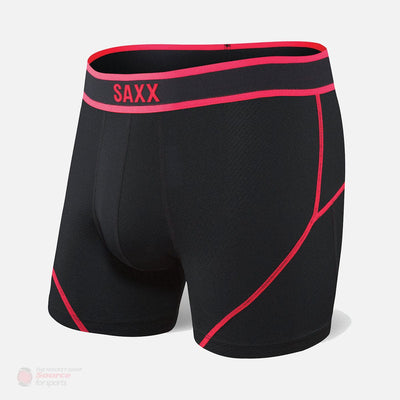 Saxx Kinetic Boxers - Black / Neon Red