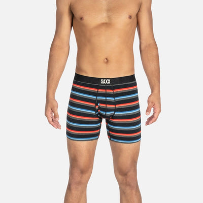 Saxx Ultra Boxers - Black Blurred Stripe