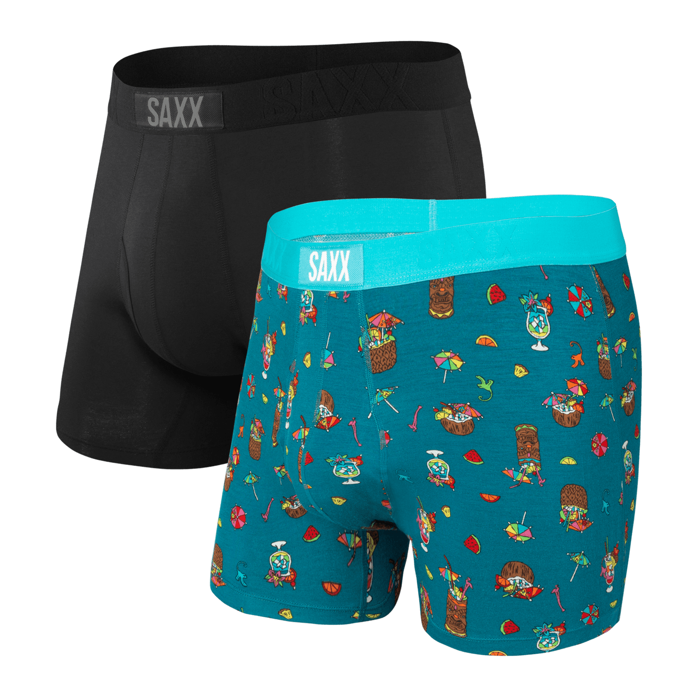 Saxx Ultra Boxers - Coconut Drinks / Black (2 Pack) - The Hockey Shop Source For Sports