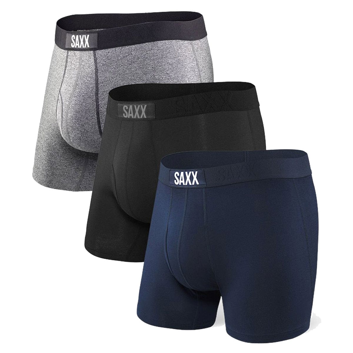 Saxx Vibe Boxers - Black / Grey / Blue (3 Pack) - The Hockey Shop Source For Sports
