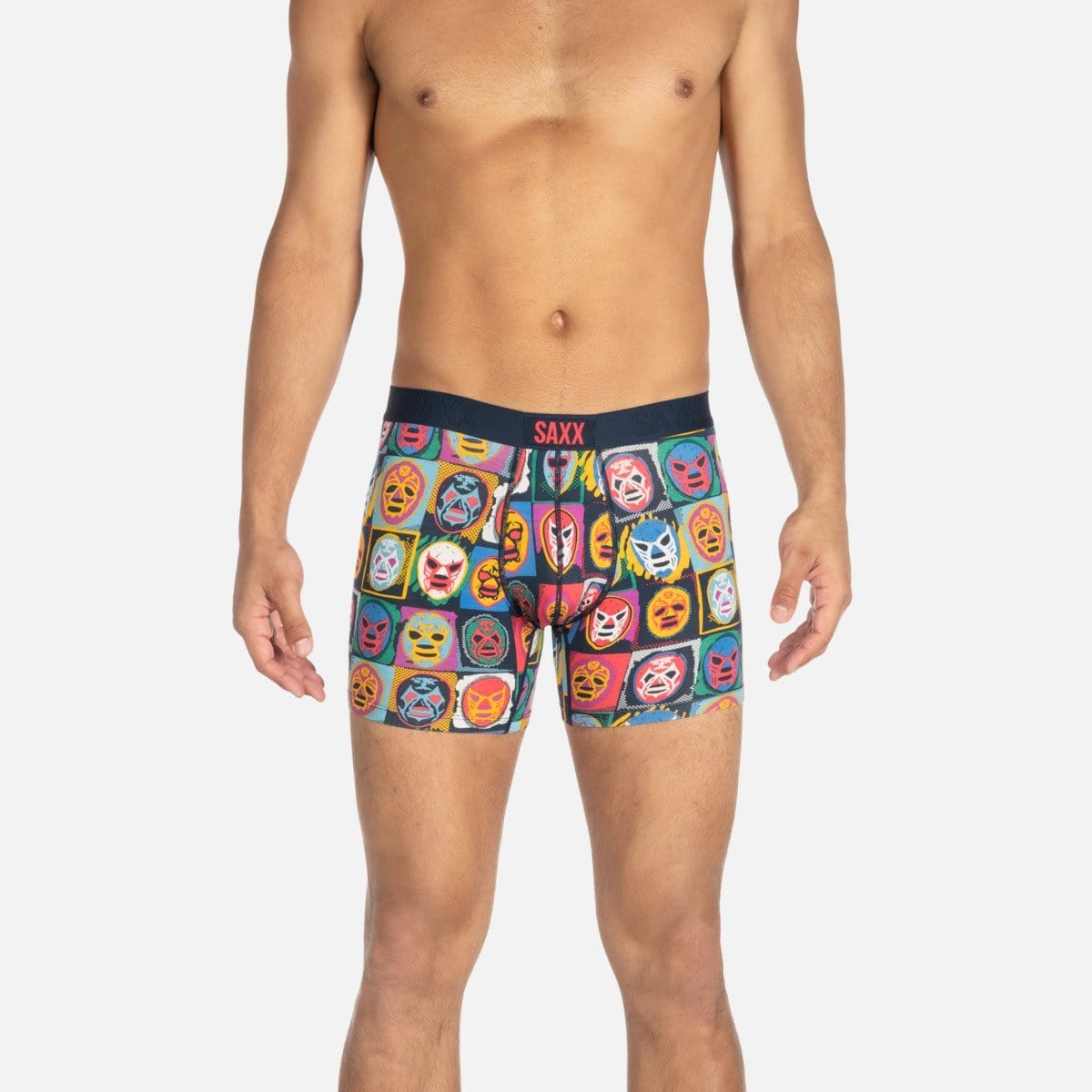 Saxx Vibe Boxers - Navy Lucha Libre