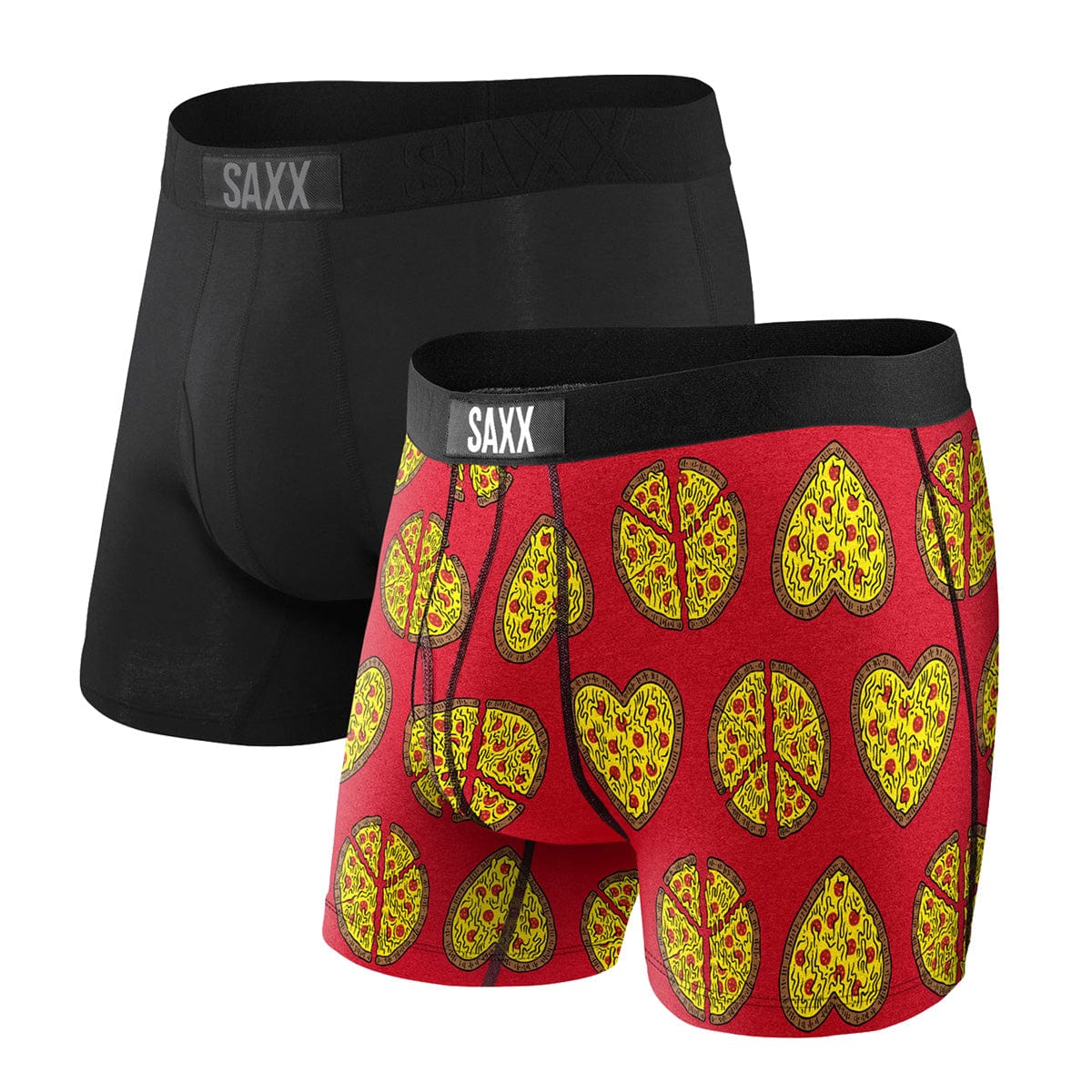 Saxx Vibe Boxers - Piece & Love / Black (2 Pack) - The Hockey Shop Source For Sports