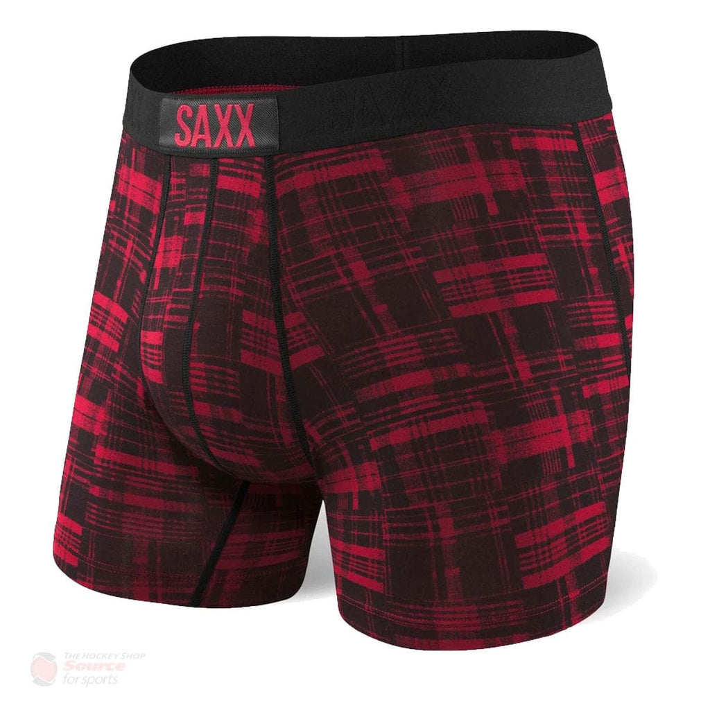 Saxx Vibe Boxers - Red Plaid