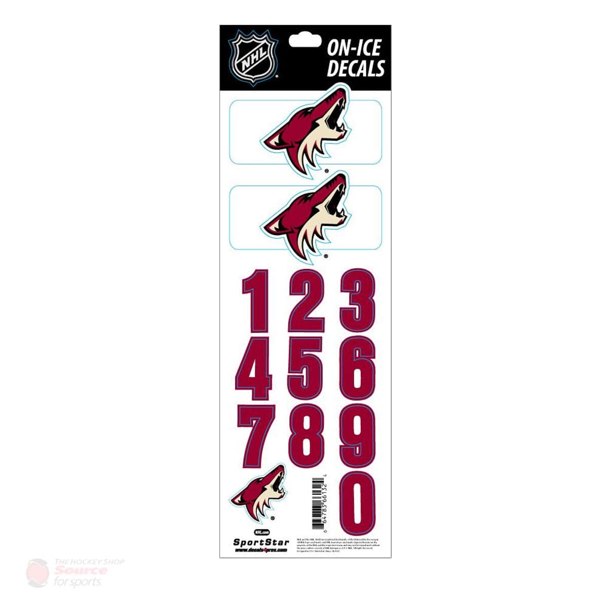 Arizona Coyotes Sidelines NHL Team Logo Helmet Decals - The Hockey Shop Source For Sports