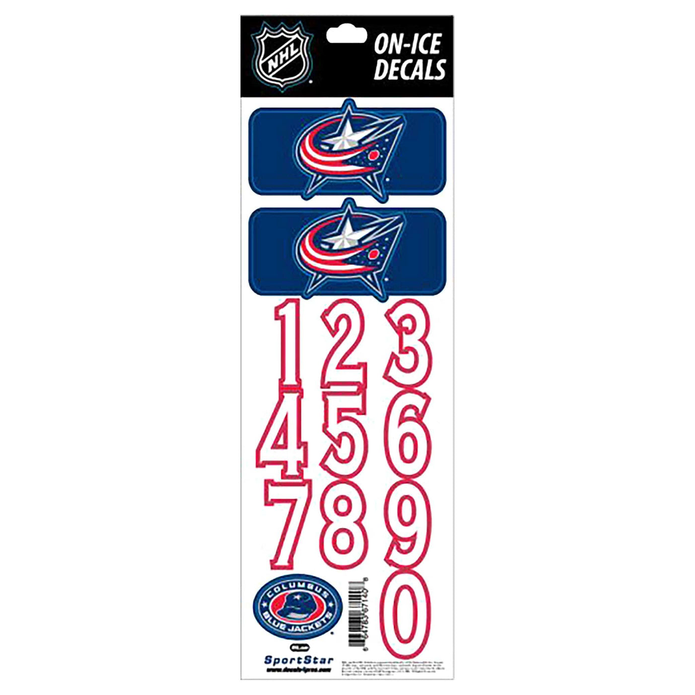 Columbus Blue Jackets Sidelines NHL Team Logo Helmet Decals - The Hockey Shop Source For Sports