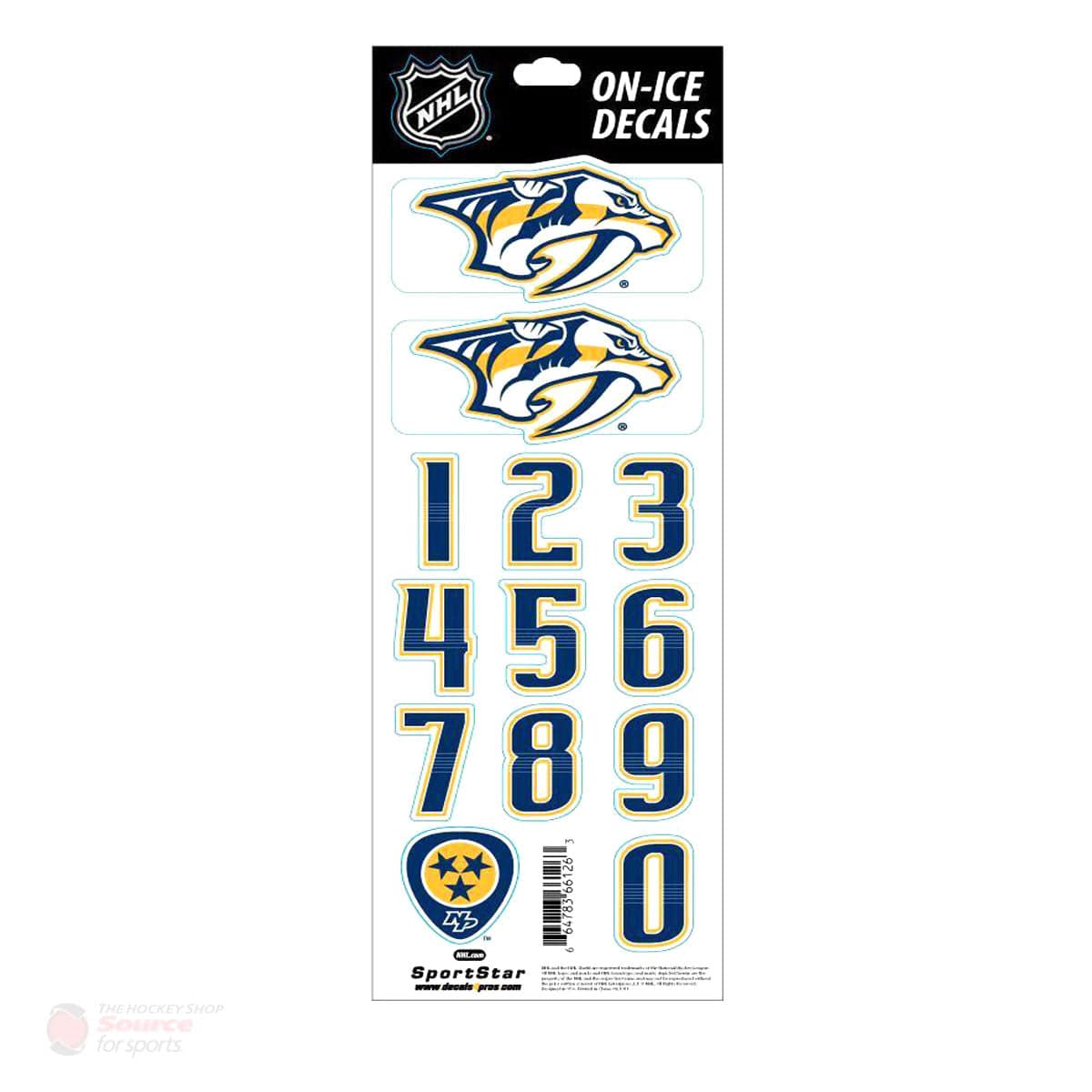 Nashville Predators Sidelines NHL Team Logo Helmet Decals - The Hockey Shop Source For Sports