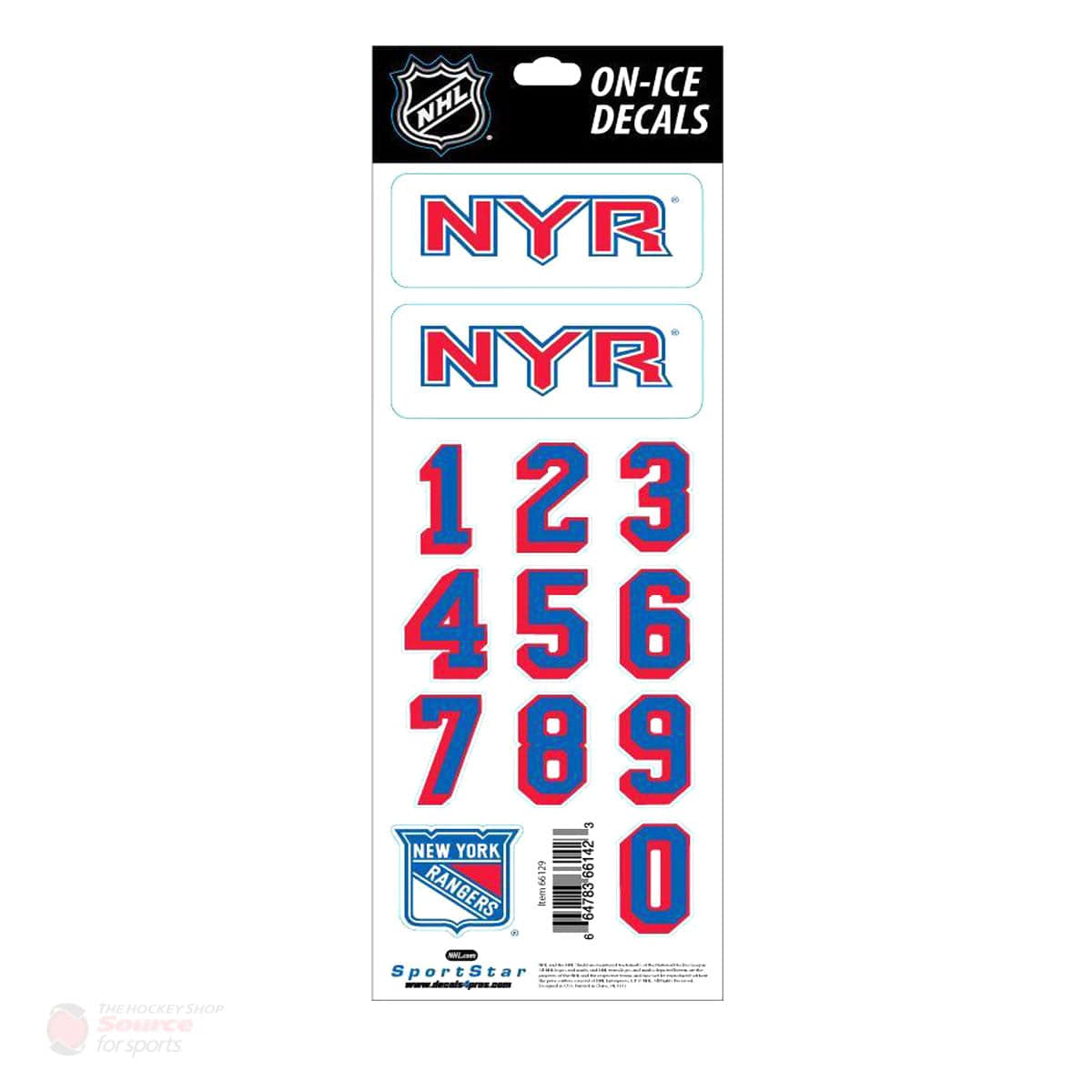 New York Rangers Sidelines NHL Team Logo Helmet Decals - The Hockey Shop Source For Sports