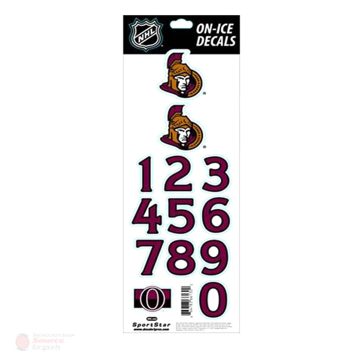 Ottawa Senators Sidelines NHL Team Logo Helmet Decals - The Hockey Shop Source For Sports