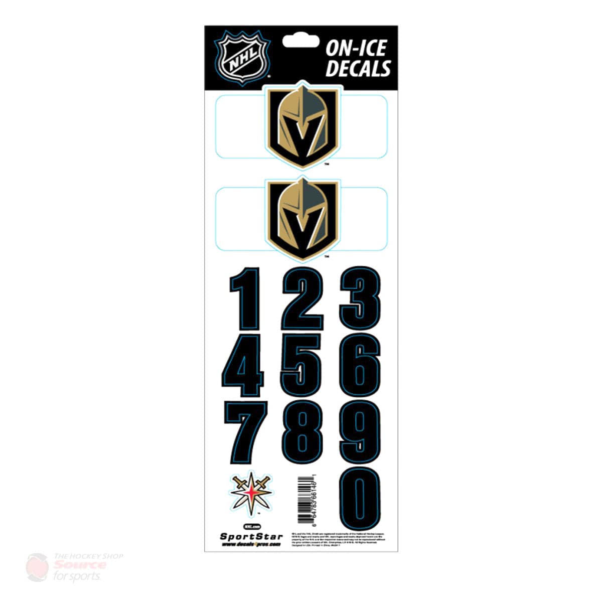 Vegas Golden Knights Sidelines NHL Team Logo Helmet Decals - The Hockey Shop Source For Sports