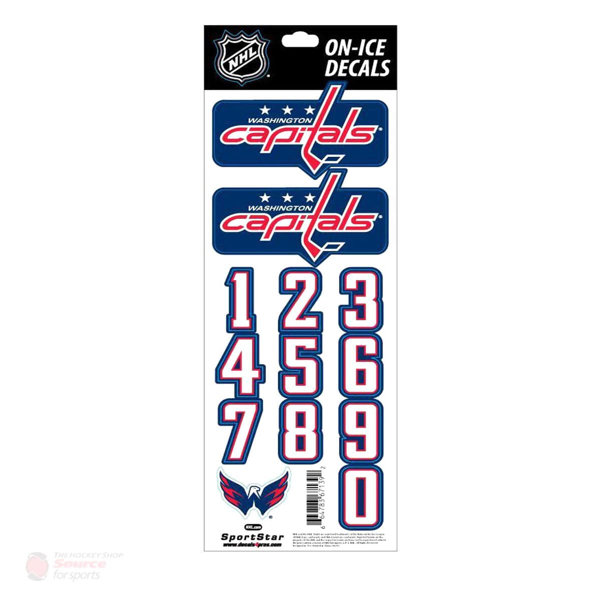 Washington Capitals Sidelines NHL Team Logo Helmet Decals - The Hockey Shop Source For Sports