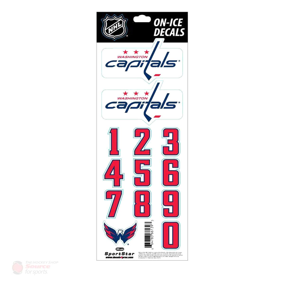 Washington Capitals Sidelines NHL Team Logo Helmet Decals - The Hockey Shop Source For Sports