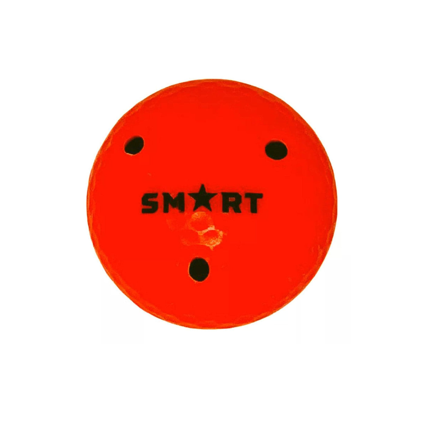 Bright orange ball weighing 6 ounces used for improving stickhandling and puck control skills. Stickhandling, training, puck handling, medicine ball, hard ball, training ball, weighted ball, skills.