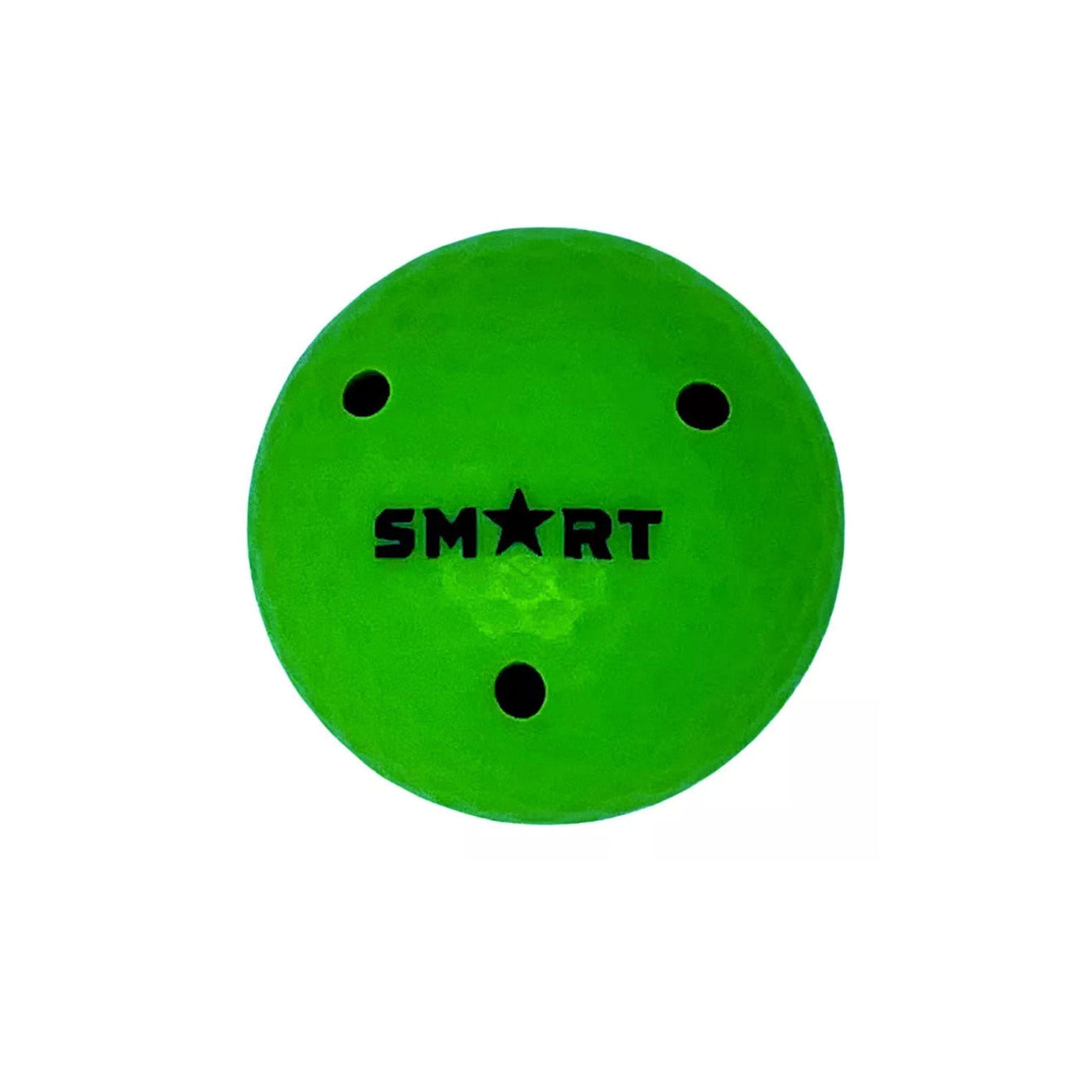 Bright green ball weighing 3 ounces used for improving stickhandling and puck control skills. Stickhandling, training, puck handling, medicine ball, hard ball, training ball, weighted ball, skills.