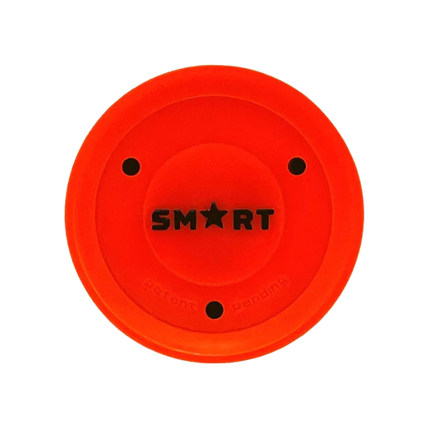 Bright orange training puck weighing 6 ounces used for both stickhandling and shooting. Skills training, skills puck, training puck, smart puck.