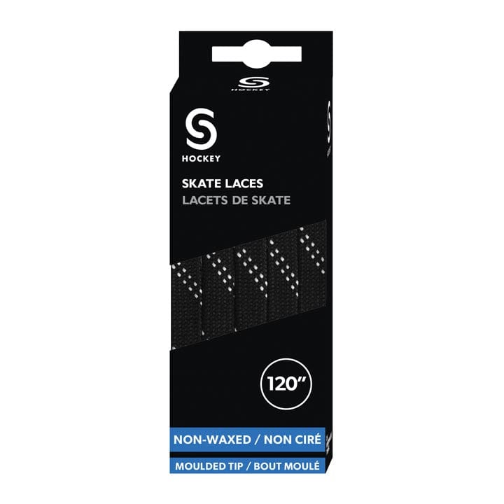 Source for Sports Molded Tip Hockey Skate Laces - Black / White - The Hockey Shop Source For Sports