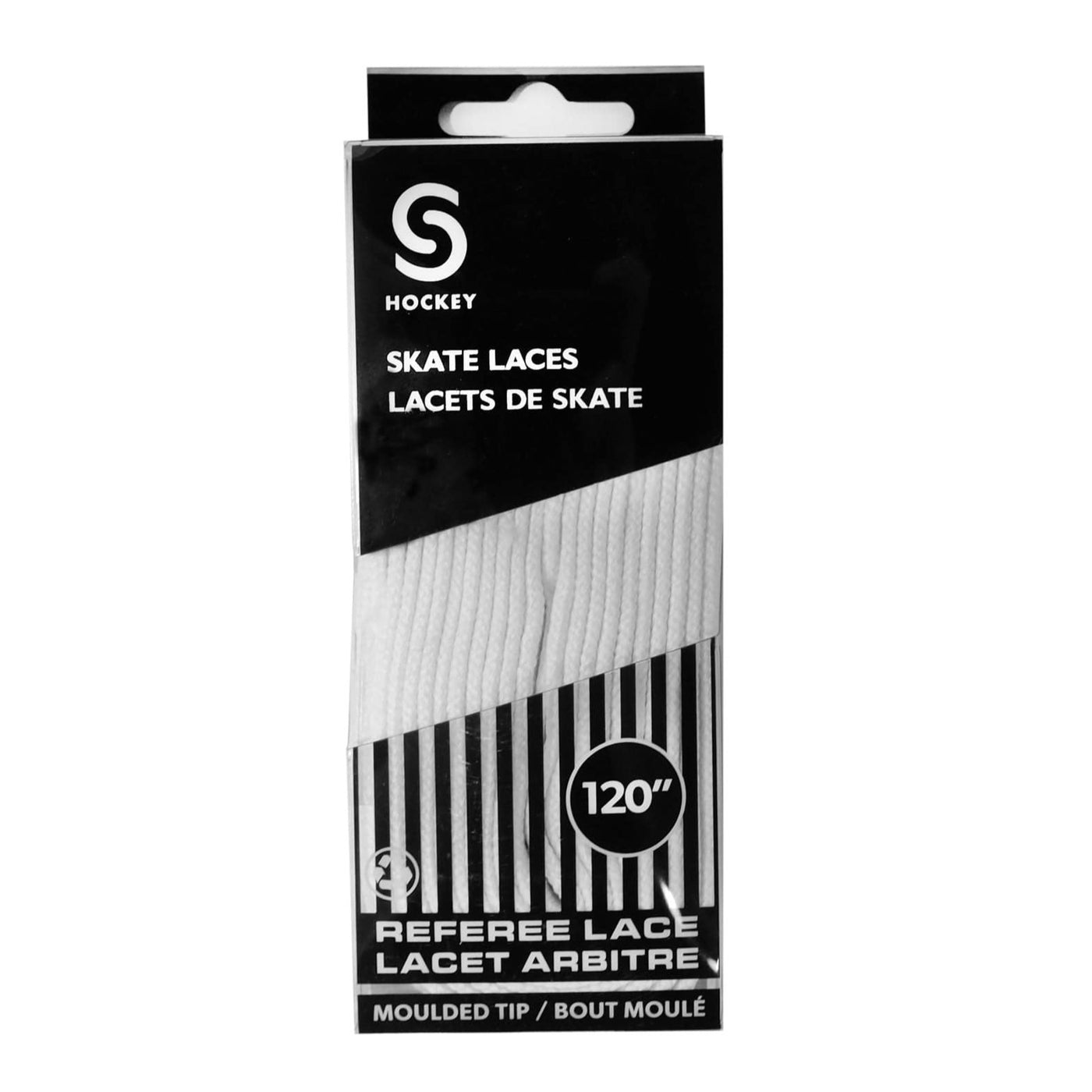 Source for Sports Molded Tip Hockey Skate Laces - Referee White - The Hockey Shop Source For Sports