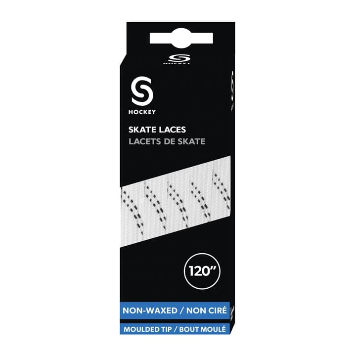 Source for Sports Molded Tip Hockey Skate Laces - White / Black - The Hockey Shop Source For Sports