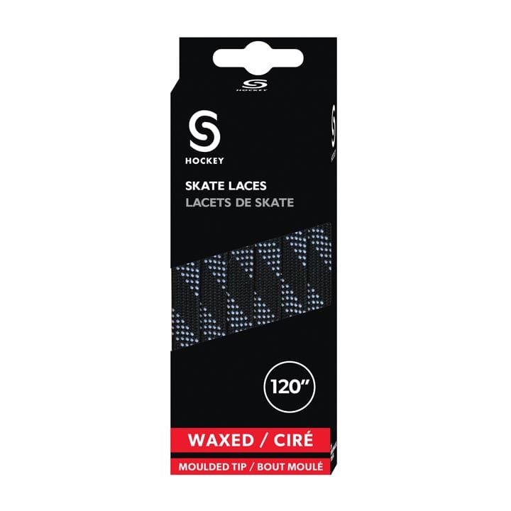 Source for Sports Waxed Hockey Skate Laces - Black / White - The Hockey Shop Source For Sports