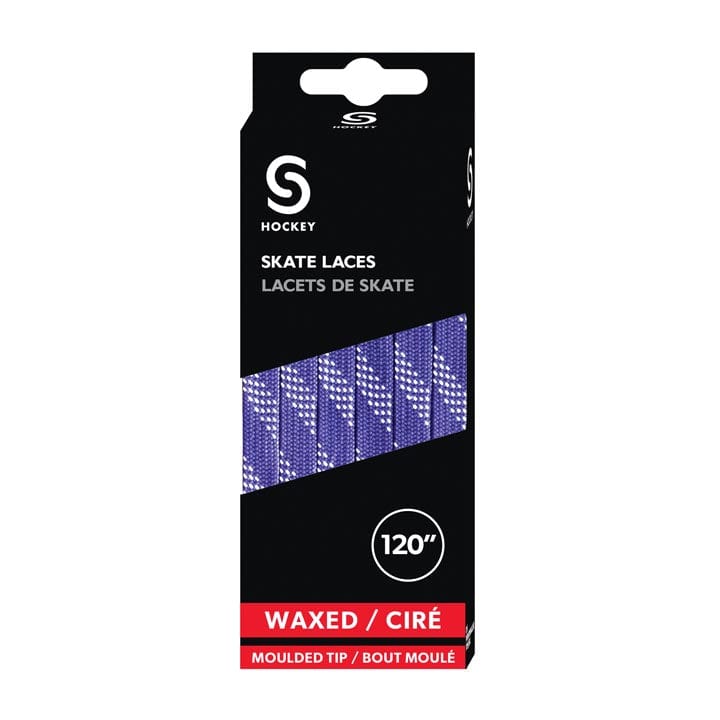 Source for Sports Waxed Hockey Skate Laces - Purple / White - The Hockey Shop Source For Sports