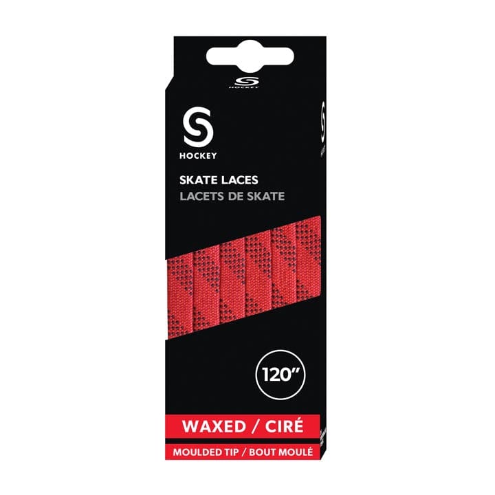 Source for Sports Waxed Hockey Skate Laces - Red / Black - The Hockey Shop Source For Sports
