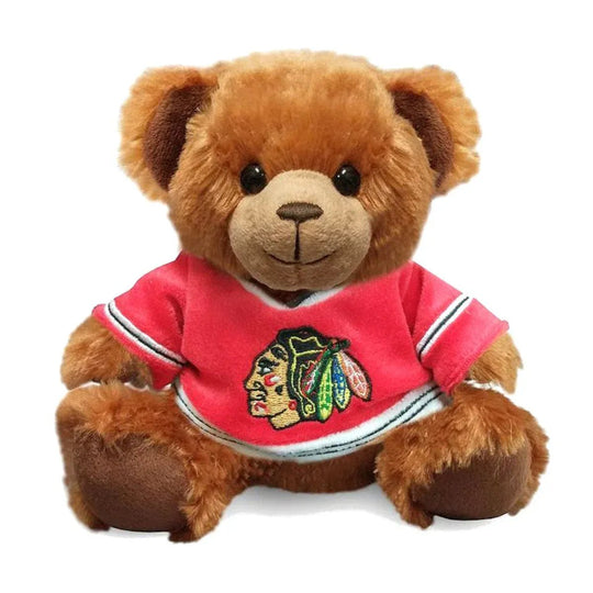 Chicago Blackhawks Forever Collectibles NHL Seated Jersey Bear Red / 7.5" - The Hockey Shop