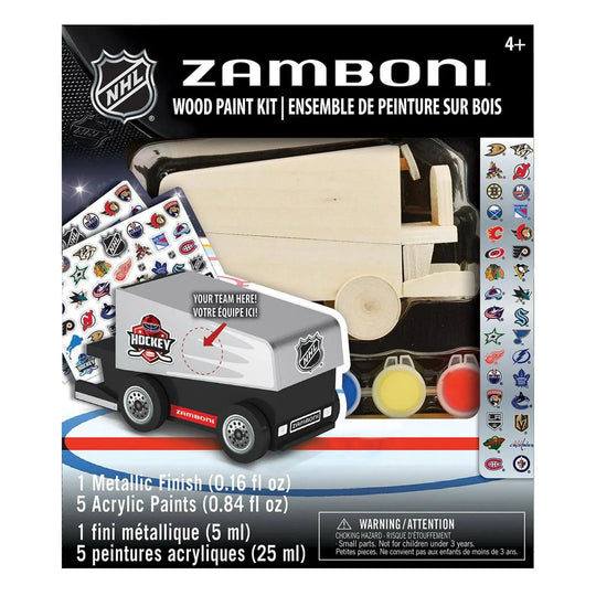 NHL Zamboni Wood Craft Paint Kit NHL / Wood Zamboni - The Hockey Shop