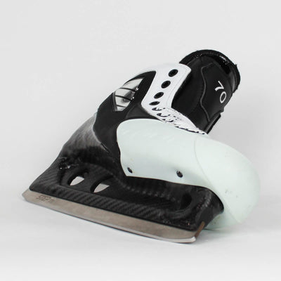 TRUE Senior One Piece Goalie Skates - Pro Stock - White Side/Toe - "70/71" - Size 10