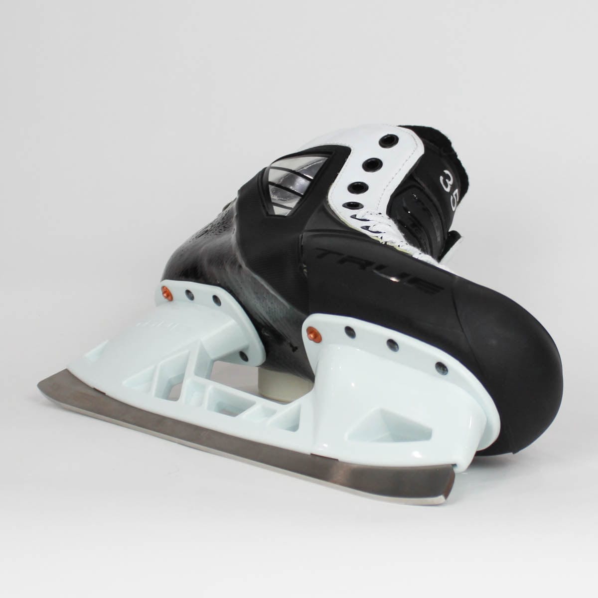 TRUE Senior Two Piece Goalie Skates - Pro Stock - White Side - "35" - Size 10