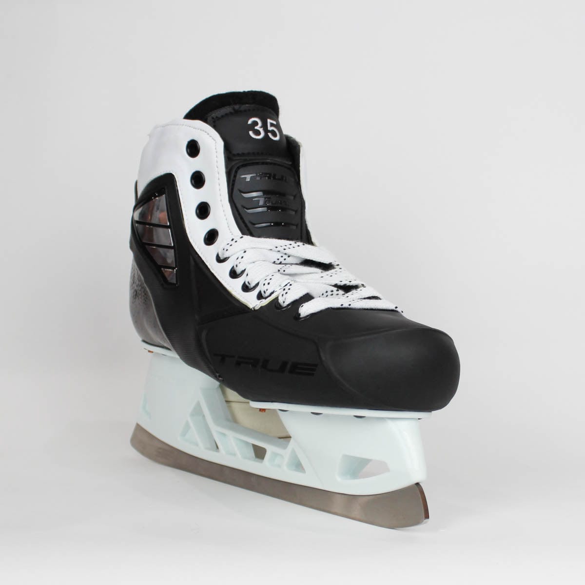TRUE Senior Two Piece Goalie Skates - Pro Stock - White Side - "35" - Size 10