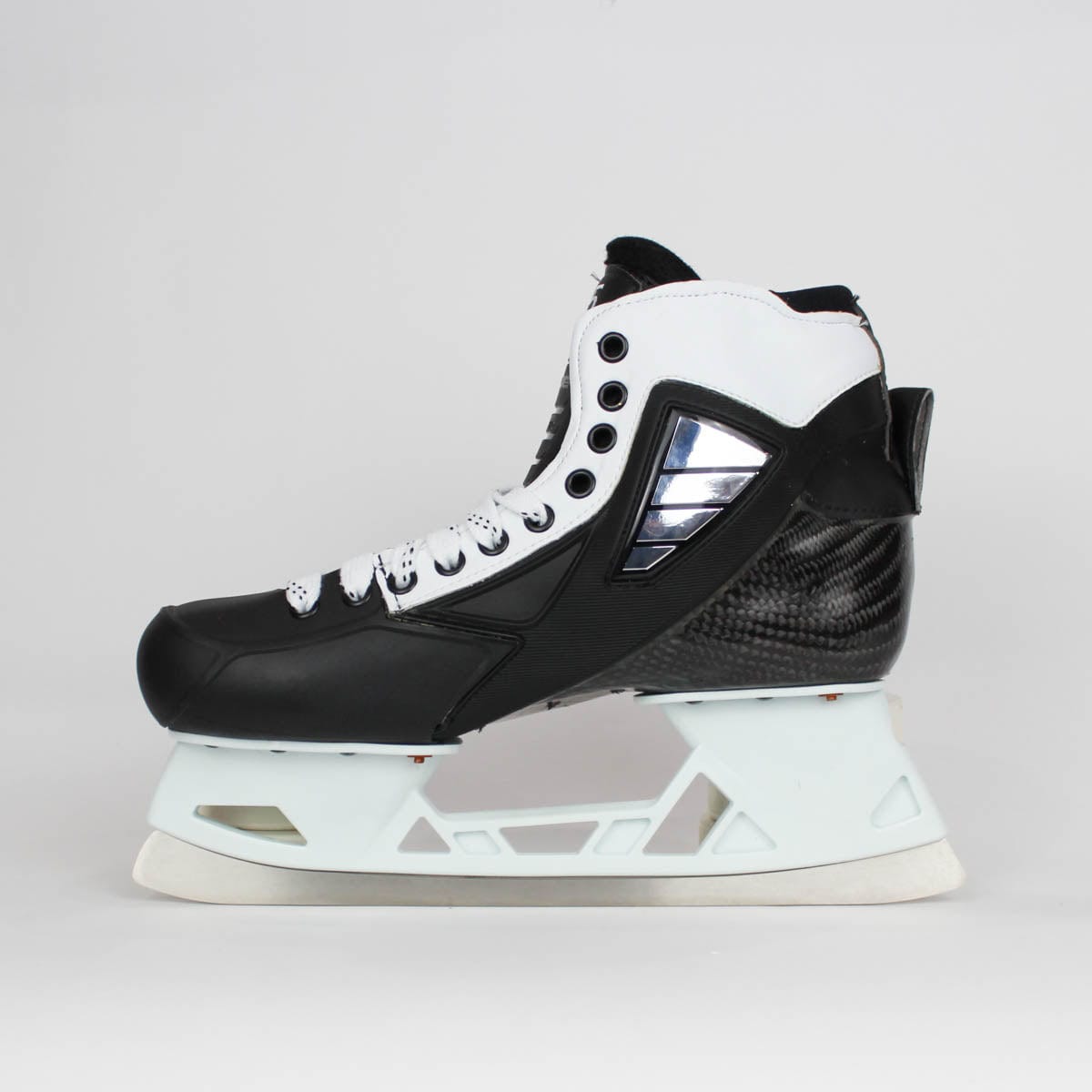 TRUE Senior Two Piece Goalie Skates - Pro Stock - White Side - "35" - Size 10
