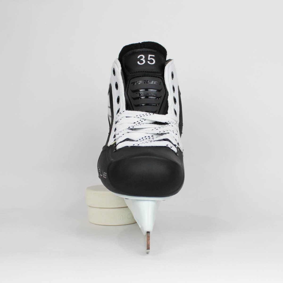 TRUE Senior Two Piece Goalie Skates - Pro Stock - White Side - "35" - Size 10